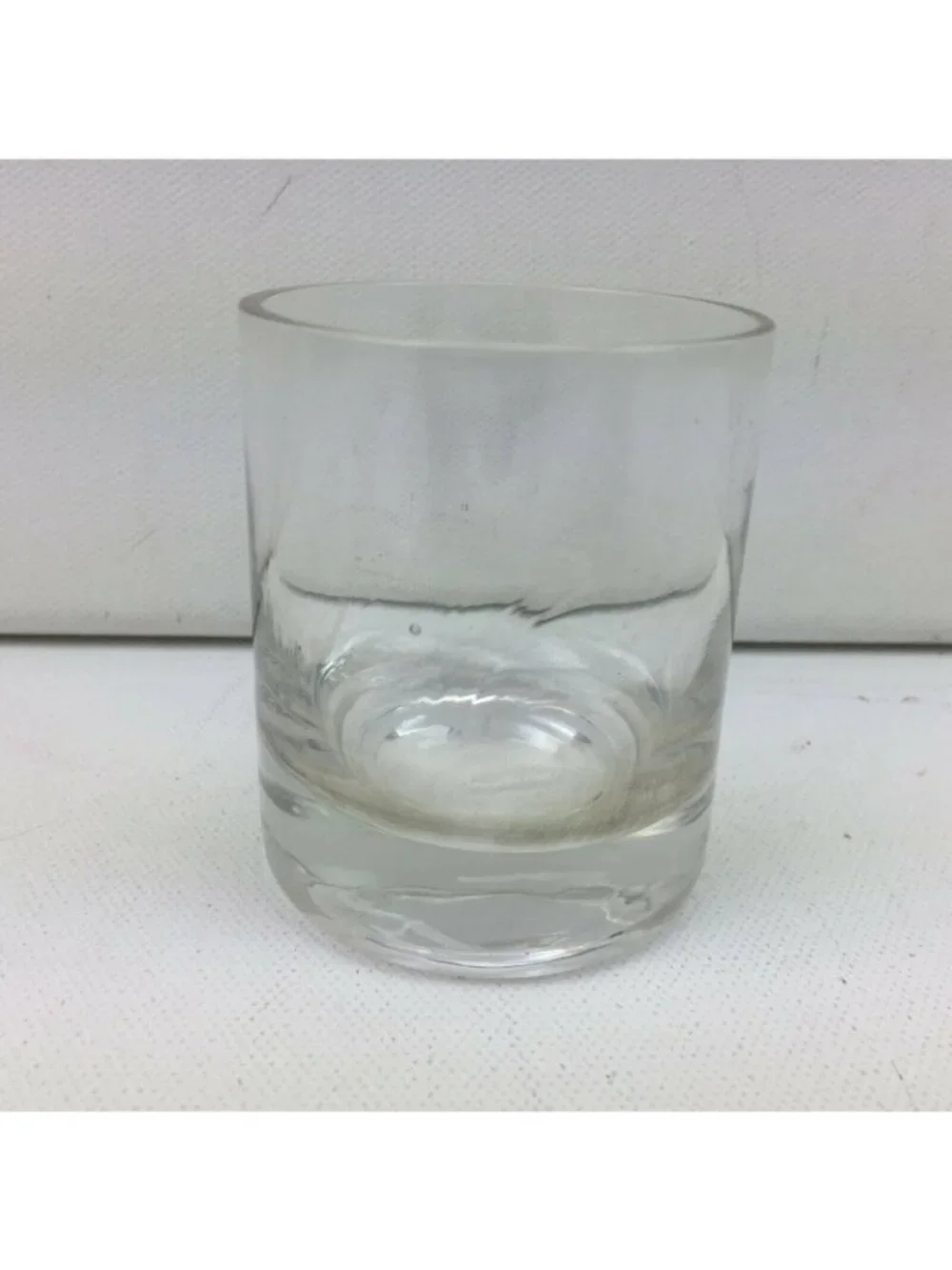Clear Glass Candle Holders Pair 2.5